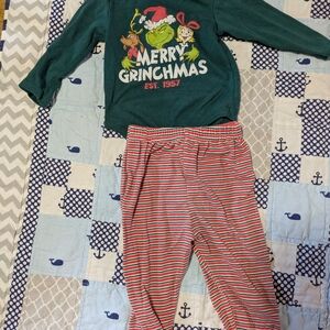 Merry Grinchmas Kids Pajamas - Green and Red